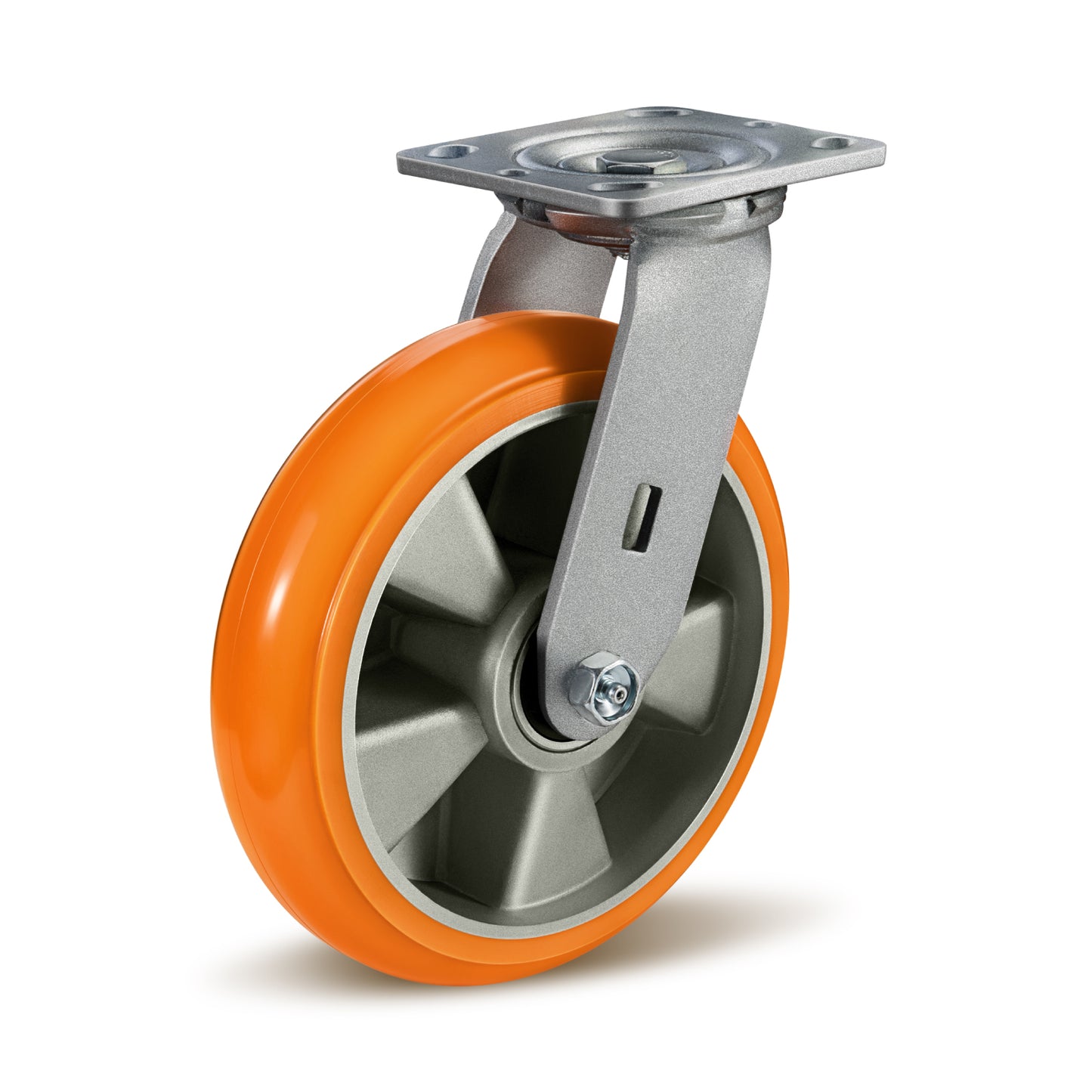 Crowned Tread Aluminum Core Thickened Polyurethane Casters for Industrial Swivel Caster Wheels for Cart Toolbox
