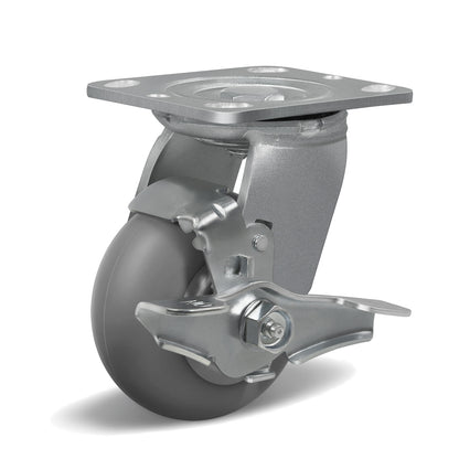 Thermoplastic Rubber Wheels(Crown Tread) -Heavy Duty Caster Wheels for Furniture Platform Trucks Workbench