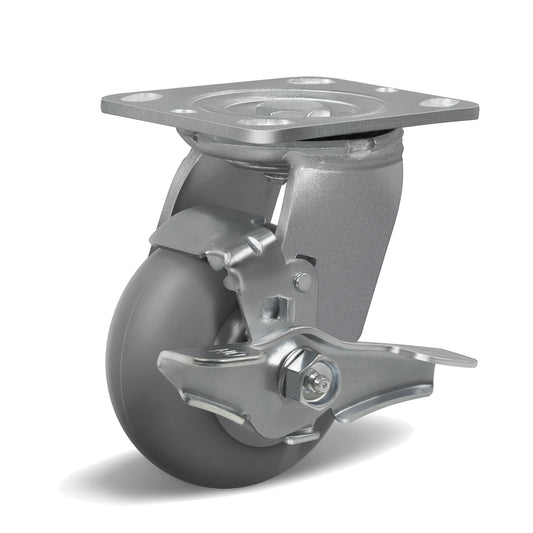 Thermoplastic Rubber Wheels(Crown Tread) -Heavy Duty Caster Wheels for Furniture Platform Trucks Workbench
