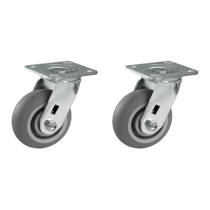 Thermoplastic Rubber Wheels(Crown Tread) -Heavy Duty Caster Wheels for Furniture Platform Trucks Workbench Total 2000 LB Capacity