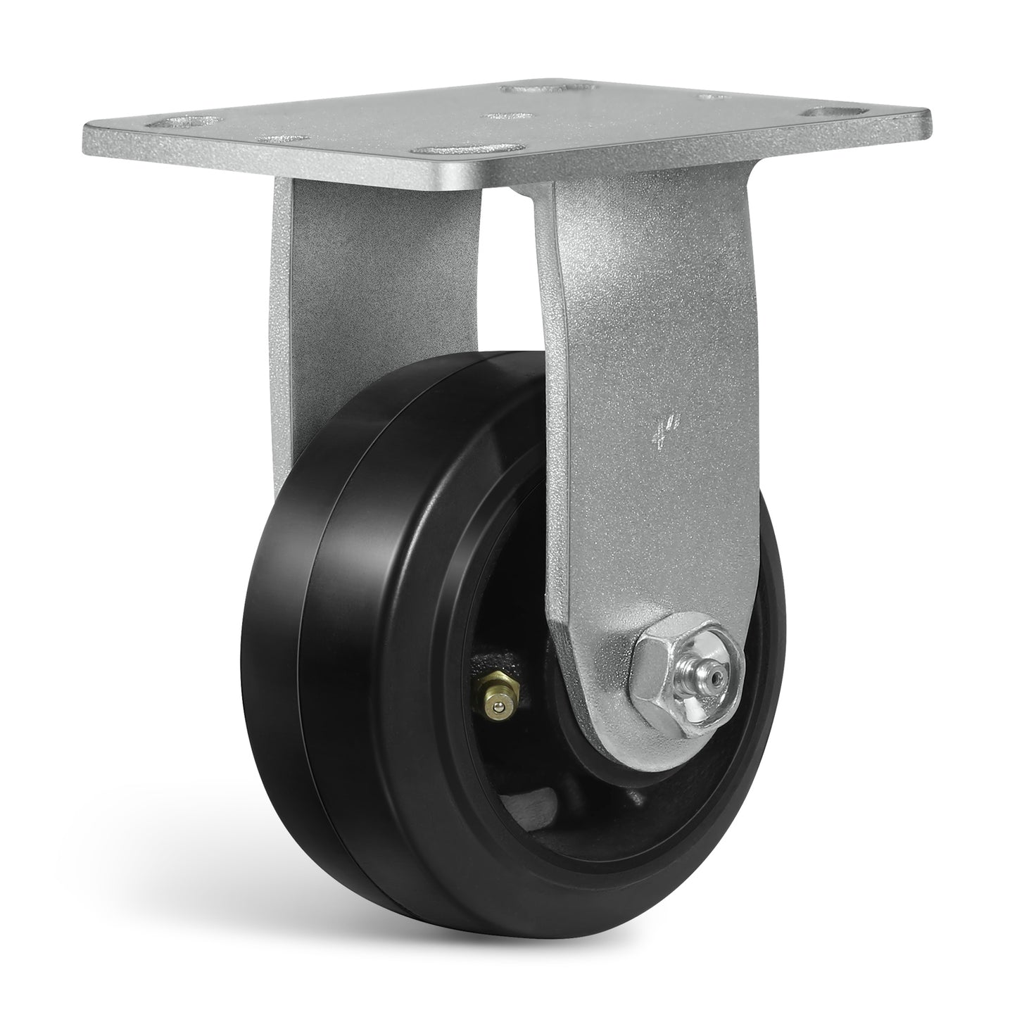 Heavy Duty Casters - Rubber Tread on Cast Iron Core, Caster Wheels for Heavy-Duty Mobility