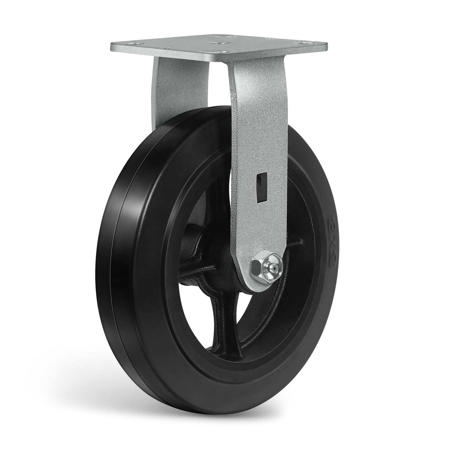 Heavy Duty Casters - Rubber Tread on Cast Iron Core, Caster Wheels for Heavy-Duty Mobility