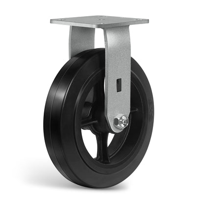 Heavy Duty Casters - Rubber Tread on Cast Iron Core, Caster Wheels for Heavy-Duty Mobility