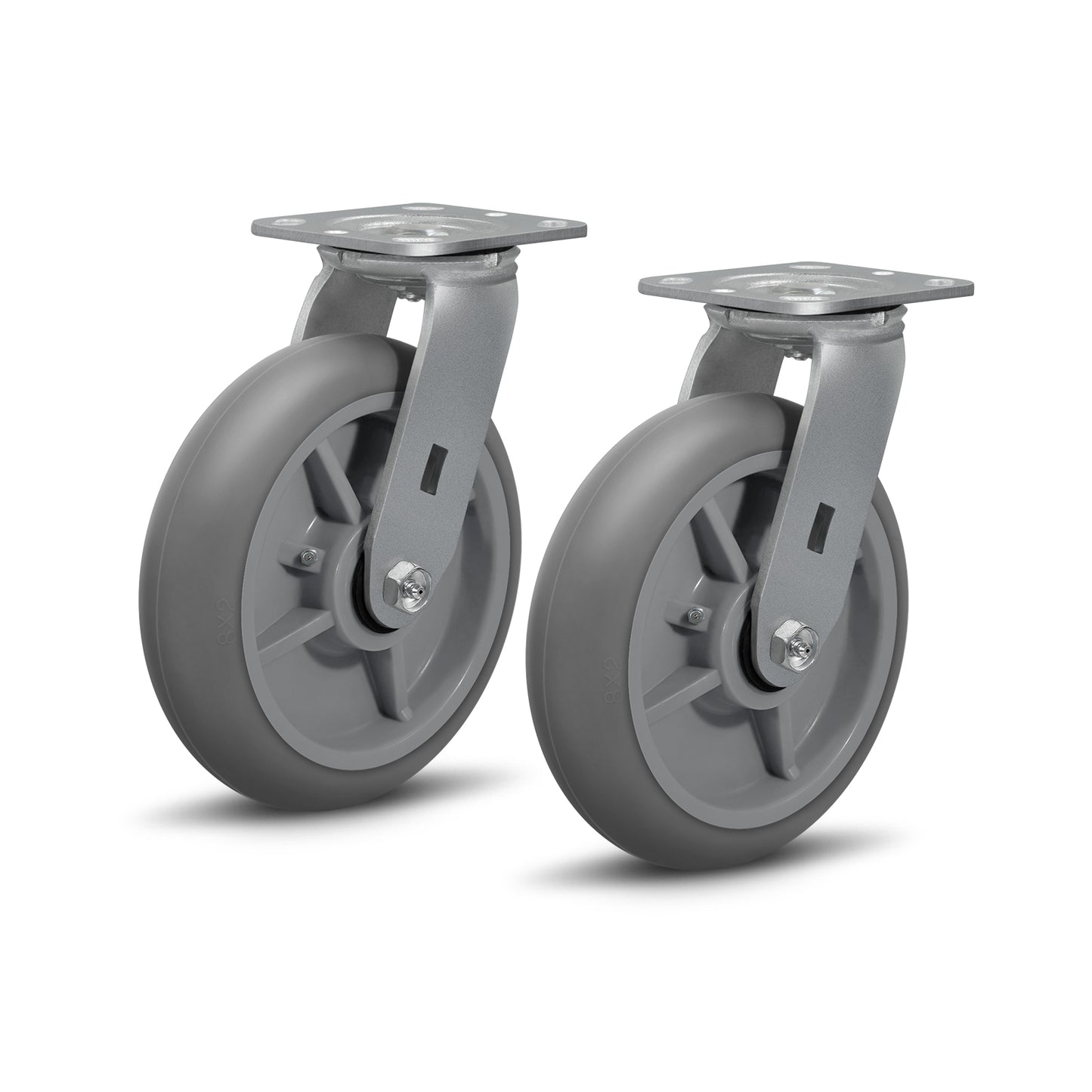 Thermoplastic Rubber Wheels(Crown Tread) -Heavy Duty Caster Wheels for Furniture Platform Trucks Workbench