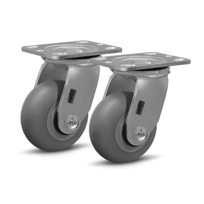 Thermoplastic Rubber Wheels(Crown Tread) -Heavy Duty Caster Wheels for Furniture Platform Trucks Workbench