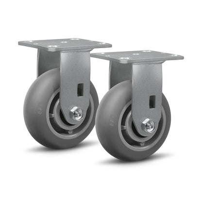 Thermoplastic Rubber Wheels(Crown Tread) -Heavy Duty Caster Wheels for Furniture Platform Trucks Workbench