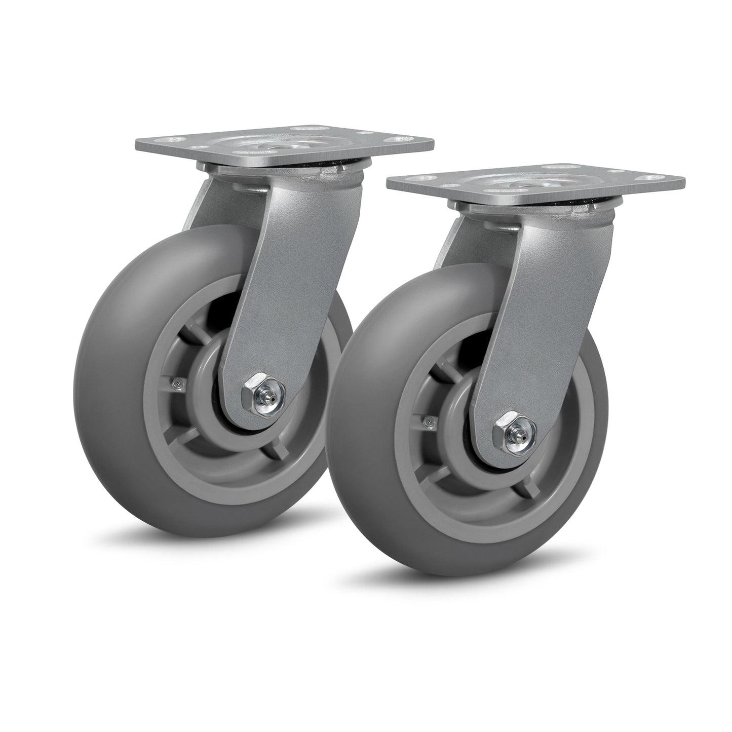 Thermoplastic Rubber Wheels(Crown Tread) -Heavy Duty Caster Wheels for Furniture Platform Trucks Workbench
