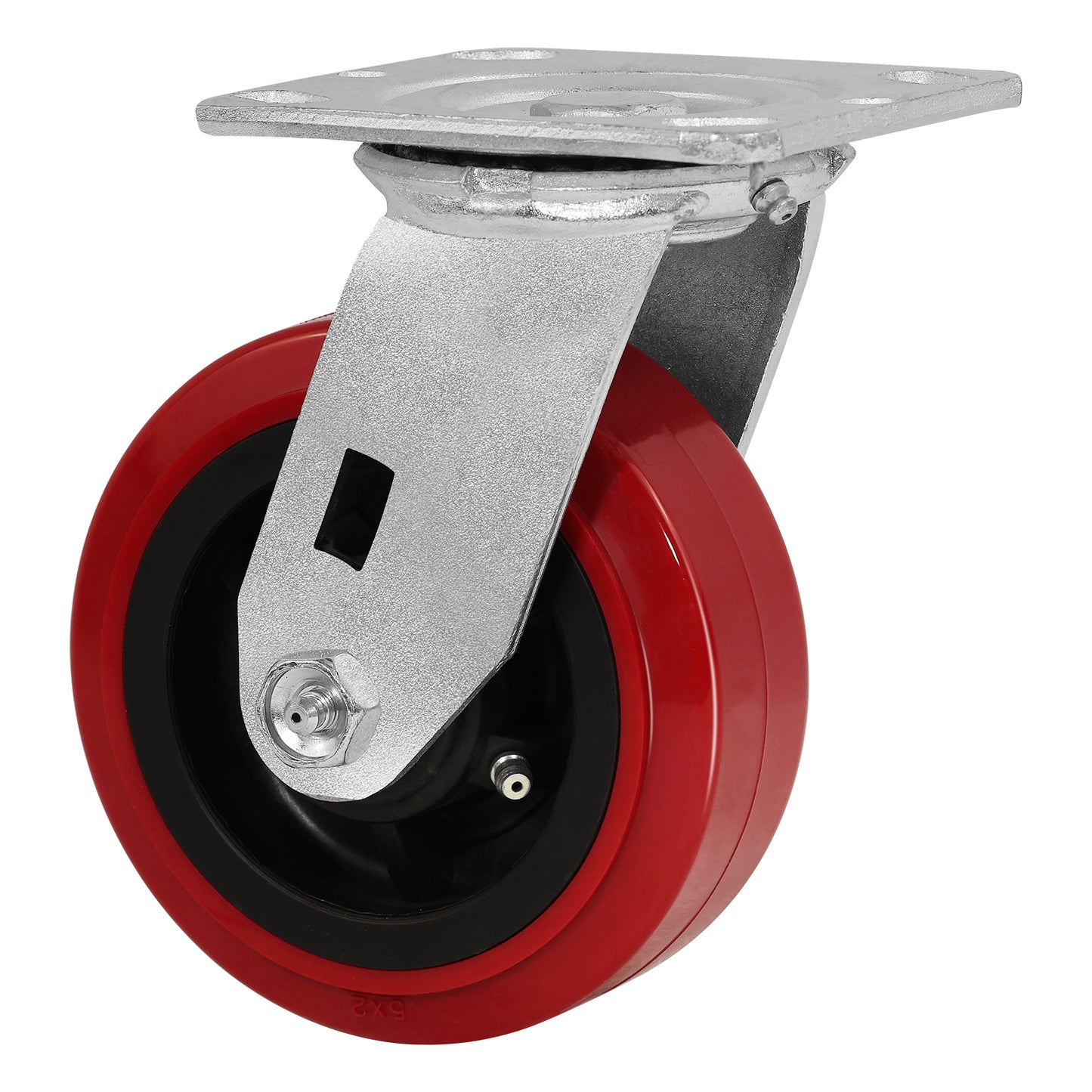 Polyurethane Tread on Polypropylene Core (RED) Heavy Duty Casters with 1200lbs Capacity, Widely Used in Platform Trucks, Furniture, Workbench, Tool Box   You