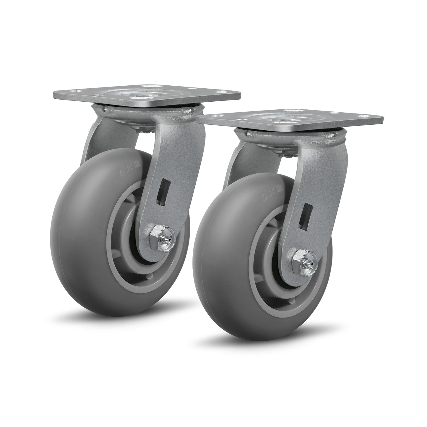 Thermoplastic Rubber Wheels(Crown Tread) -Heavy Duty Caster Wheels for Furniture Platform Trucks Workbench