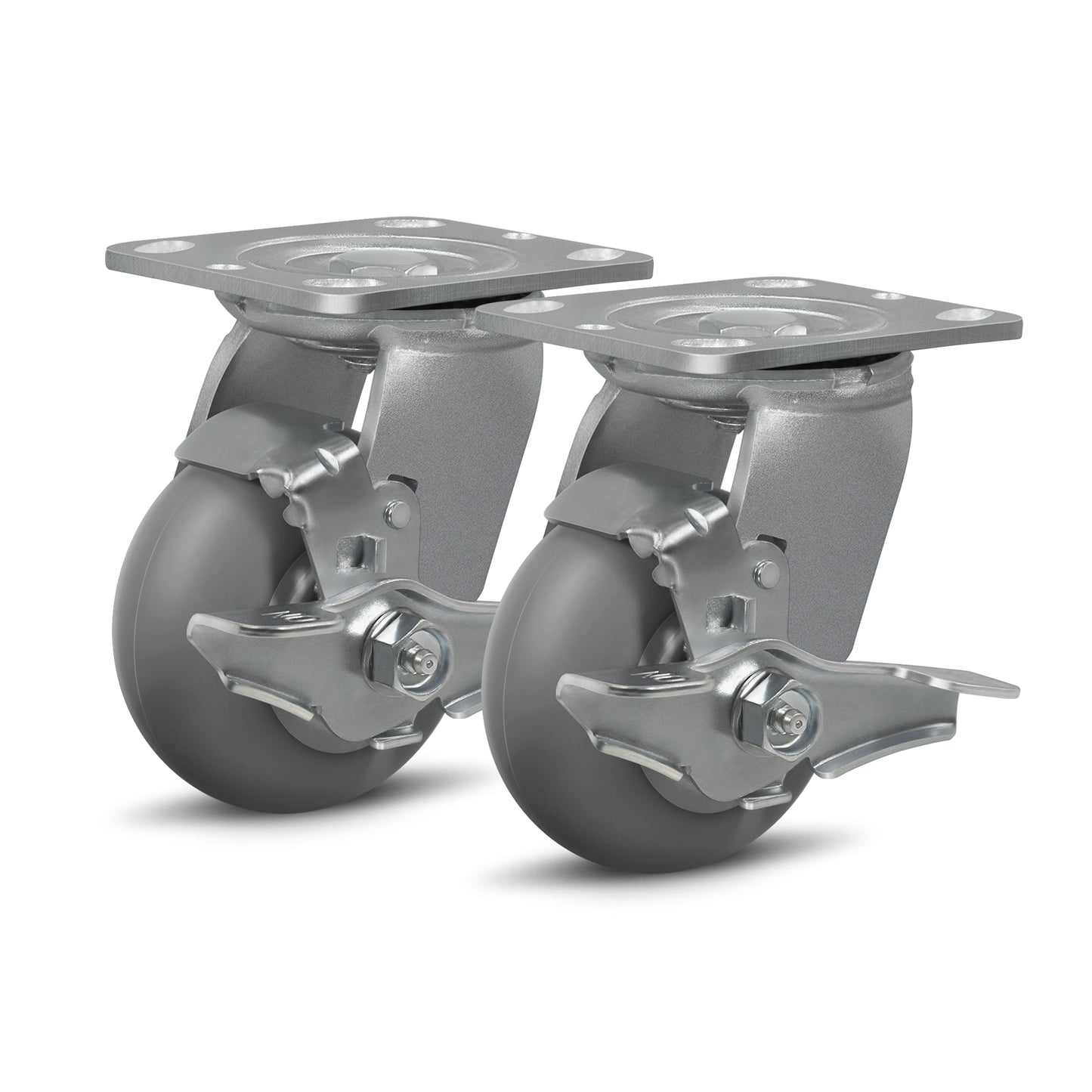 Thermoplastic Rubber Wheels(Crown Tread) -Heavy Duty Caster Wheels for Furniture Platform Trucks Workbench
