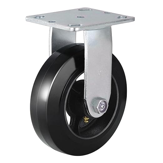 Rubber-Cast Iron Caster Wheels 700 lb Capacity for Heavy-Duty Mobility