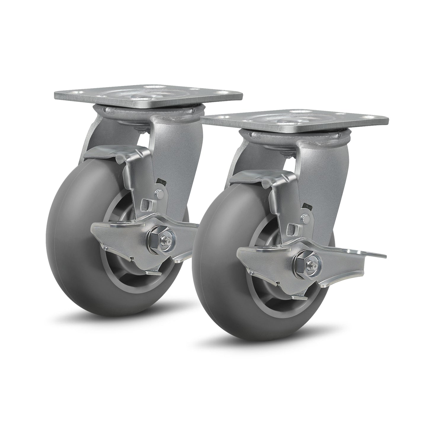 Thermoplastic Rubber Wheels(Crown Tread) -Heavy Duty Caster Wheels for Furniture Platform Trucks Workbench