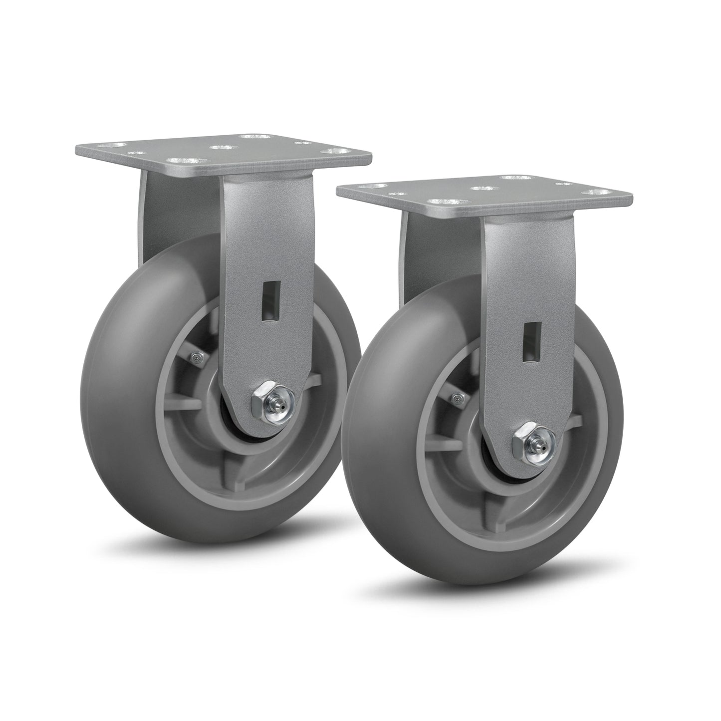Thermoplastic Rubber Wheels(Crown Tread) -Heavy Duty Caster Wheels for Furniture Platform Trucks Workbench
