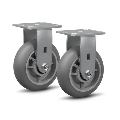 Thermoplastic Rubber Wheels(Crown Tread) -Heavy Duty Caster Wheels for Furniture Platform Trucks Workbench