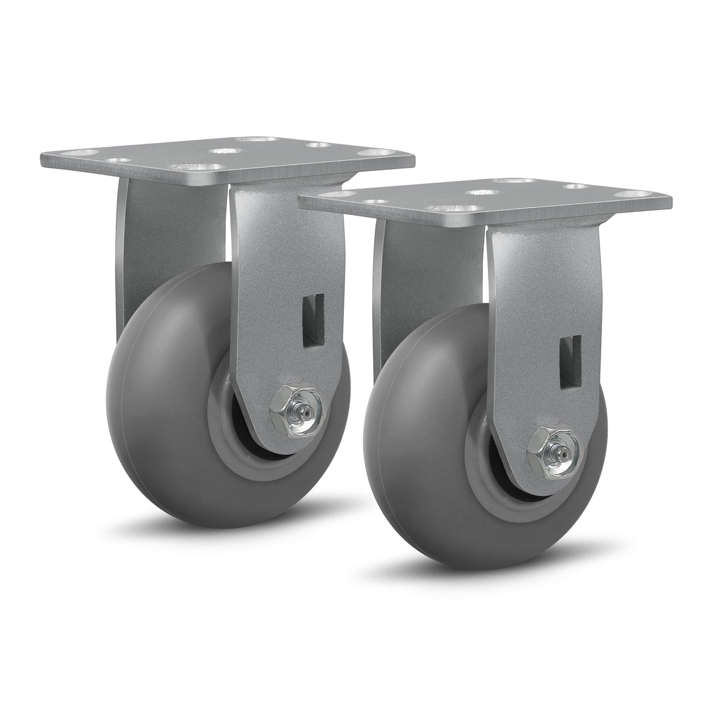 Thermoplastic Rubber Wheels(Crown Tread) -Heavy Duty Caster Wheels for Furniture Platform Trucks Workbench