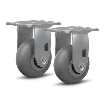 Thermoplastic Rubber Wheels(Crown Tread) -Heavy Duty Caster Wheels for Furniture Platform Trucks Workbench