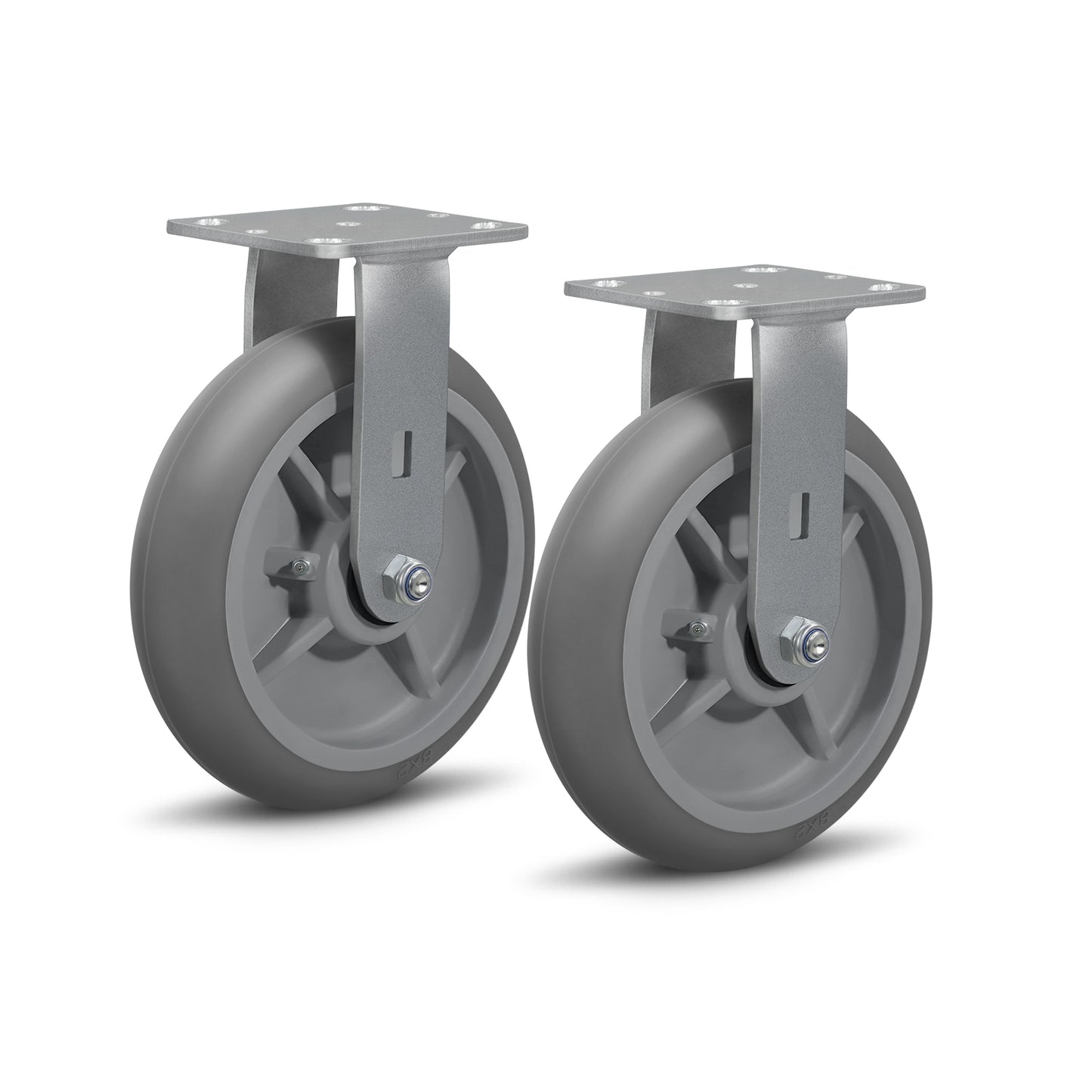 Thermoplastic Rubber Wheels(Crown Tread) -Heavy Duty Caster Wheels for Furniture Platform Trucks Workbench