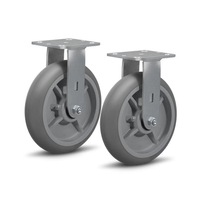 Thermoplastic Rubber Wheels(Crown Tread) -Heavy Duty Caster Wheels for Furniture Platform Trucks Workbench