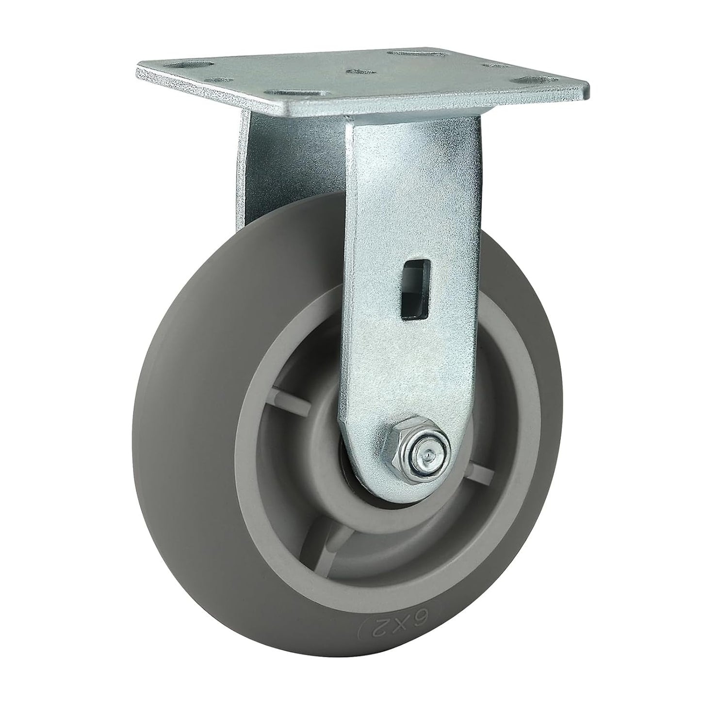 Thermoplastic Rubber Wheels(Crown Tread) -Heavy Duty Caster Wheels for Furniture Platform Trucks Workbench Total 2000 LB Capacity