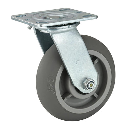 Thermoplastic Rubber Wheels(Crown Tread) -Heavy Duty Caster Wheels for Furniture Platform Trucks Workbench Total 2000 LB Capacity