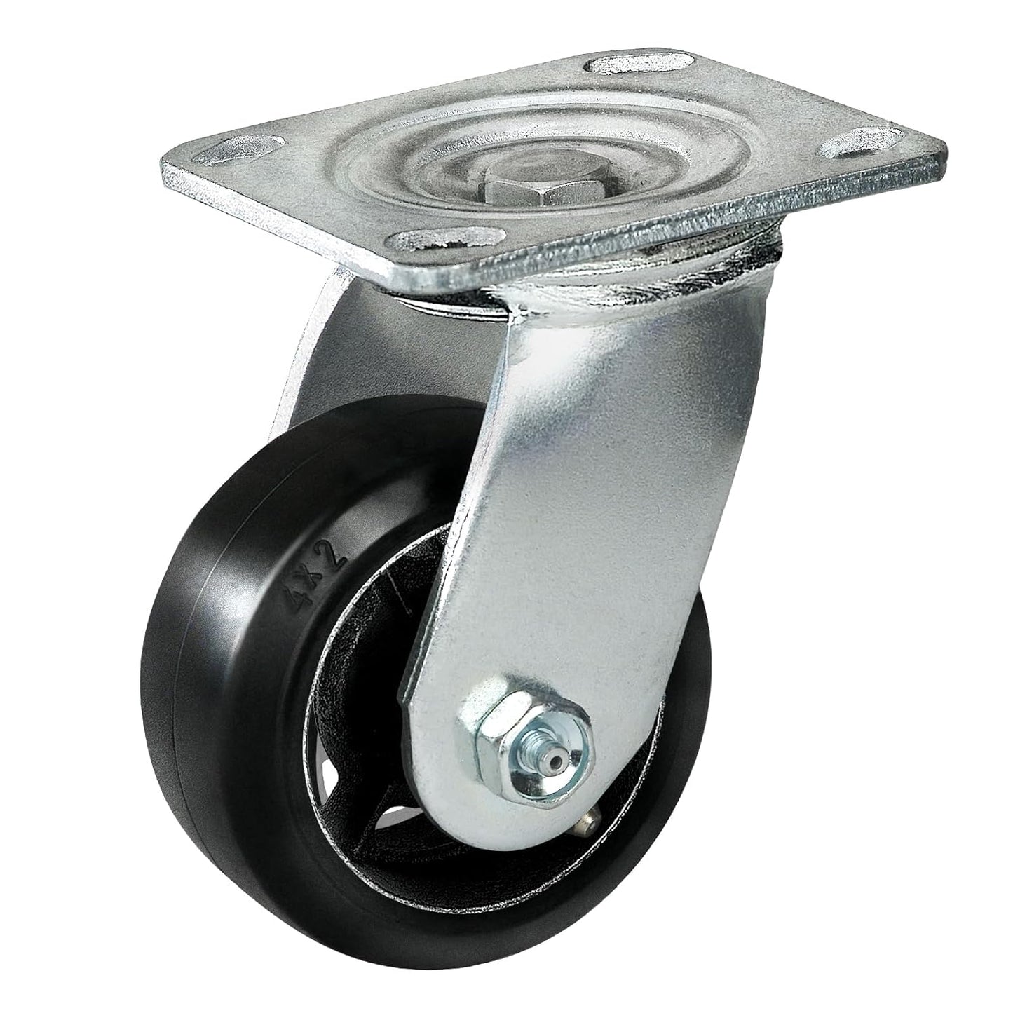 Rubber-Cast Iron Caster Wheels 700 lb Capacity for Heavy-Duty Mobility