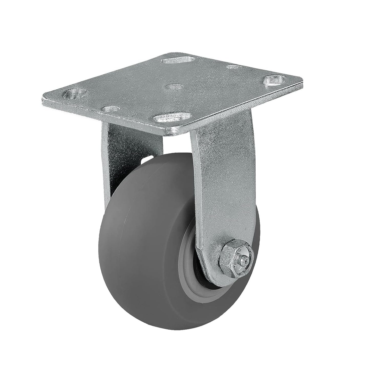 Thermoplastic Rubber Wheels(Crown Tread) -Heavy Duty Caster Wheels for Furniture Platform Trucks Workbench Total 2000 LB Capacity