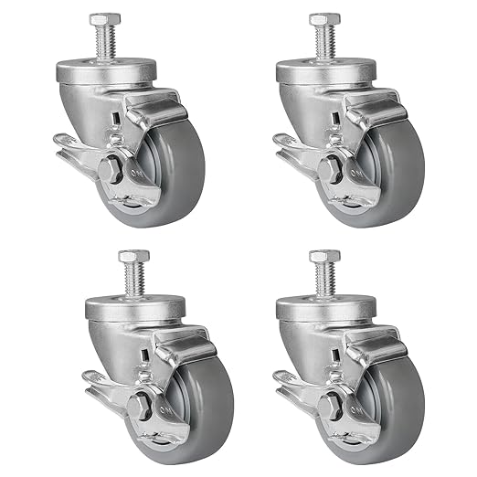 Stem Polyurethane Wheels Caster 3x1.25