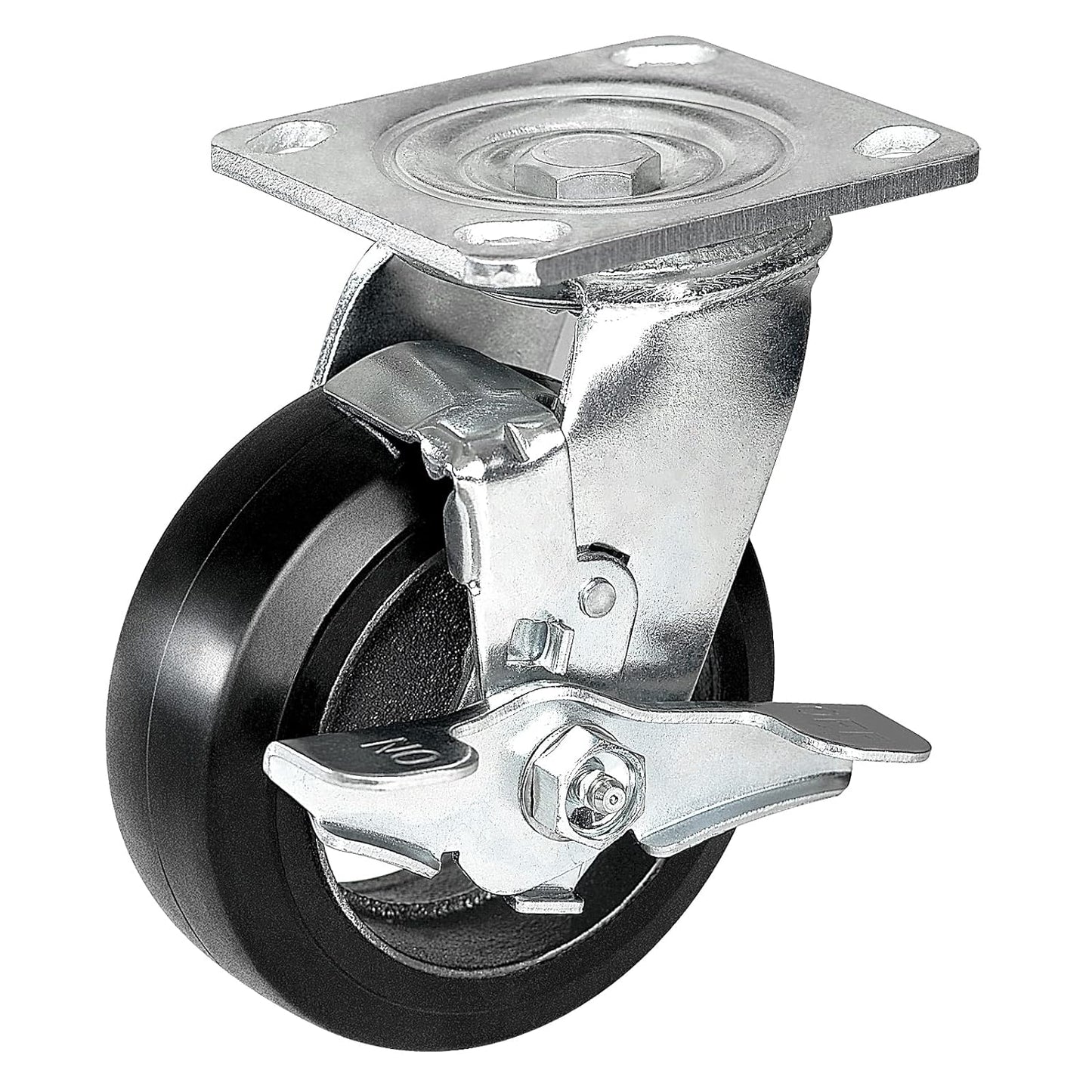 Rubber-Cast Iron Caster Wheels 700 lb Capacity for Heavy-Duty Mobility