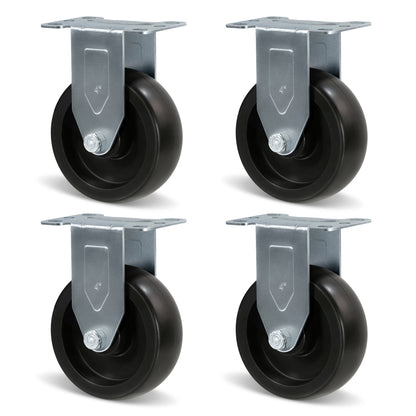 Casters, Heavy Duty Casters, Polyolefin Caster Wheels for Cart Furniture,Capacity up to 250lbs-350lbs per caster.
