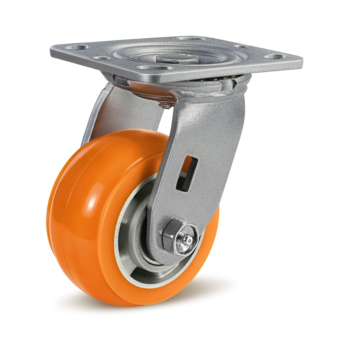 Crowned Tread Aluminum Core Thickened Polyurethane Casters for Industrial Swivel Caster Wheels for Cart Toolbox