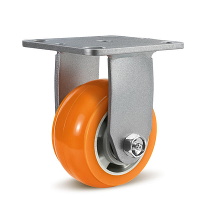 Crowned Tread Aluminum Core Thickened Polyurethane Casters for Industrial Swivel Caster Wheels for Cart Toolbox