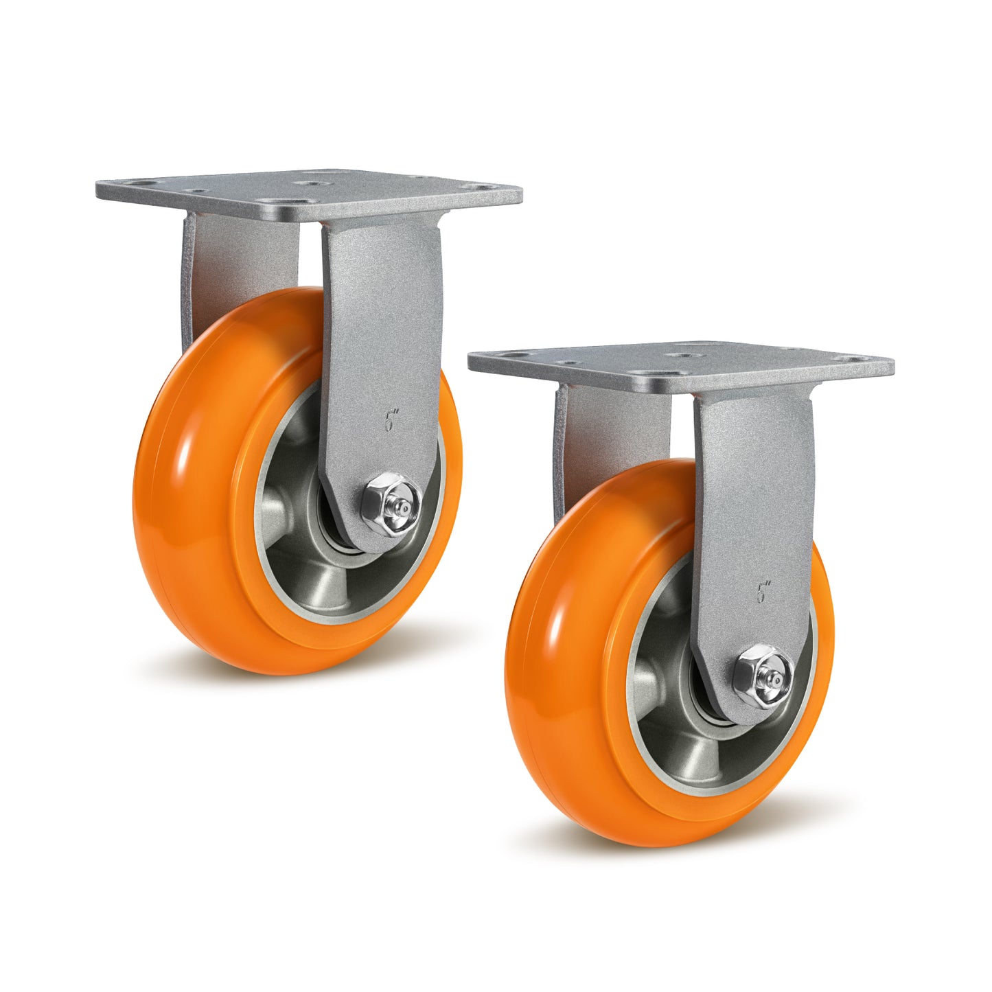 Crowned Tread Aluminum Core Thickened Polyurethane Casters for Industrial Swivel Caster Wheels for Cart Toolbox