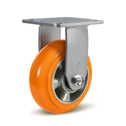 Crowned Tread Aluminum Core Thickened Polyurethane Casters for Industrial Swivel Caster Wheels for Cart Toolbox