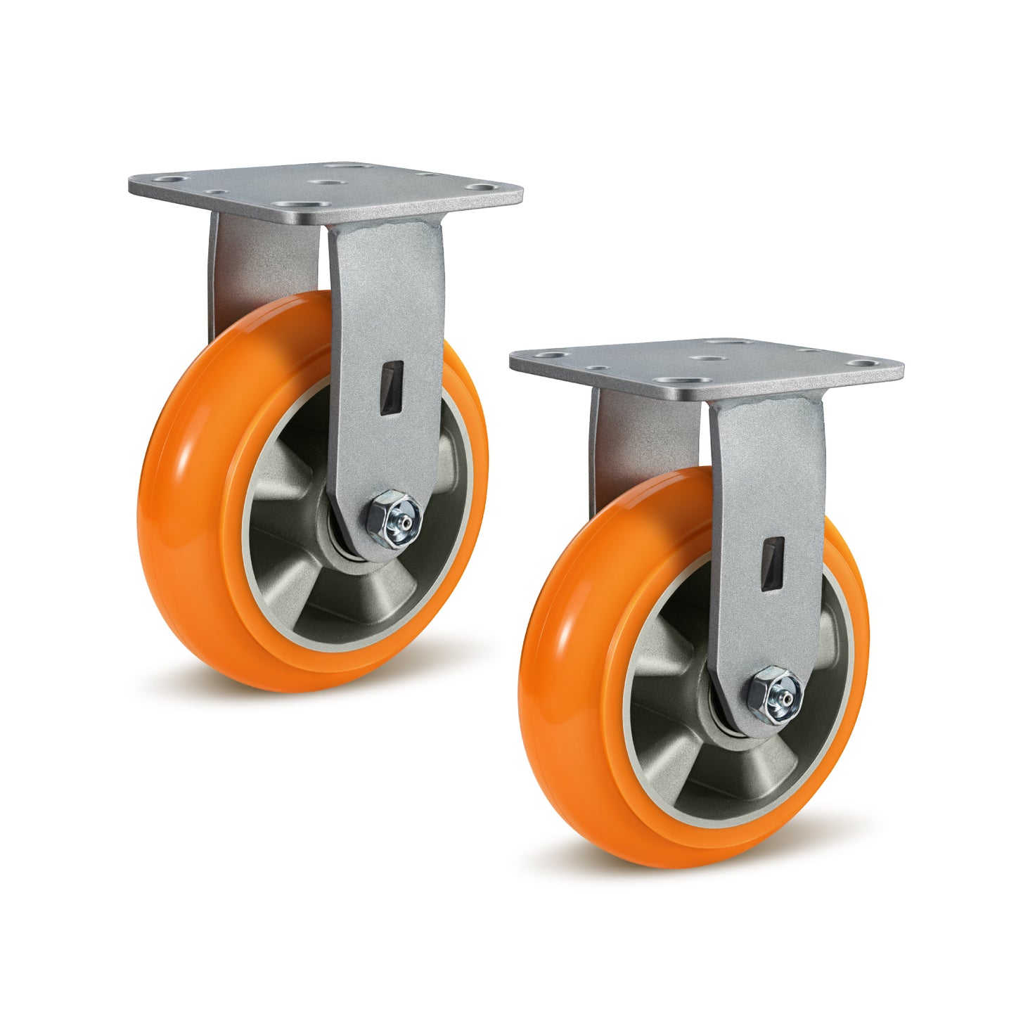 Crowned Tread Aluminum Core Thickened Polyurethane Casters for Industrial Swivel Caster Wheels for Cart Toolbox
