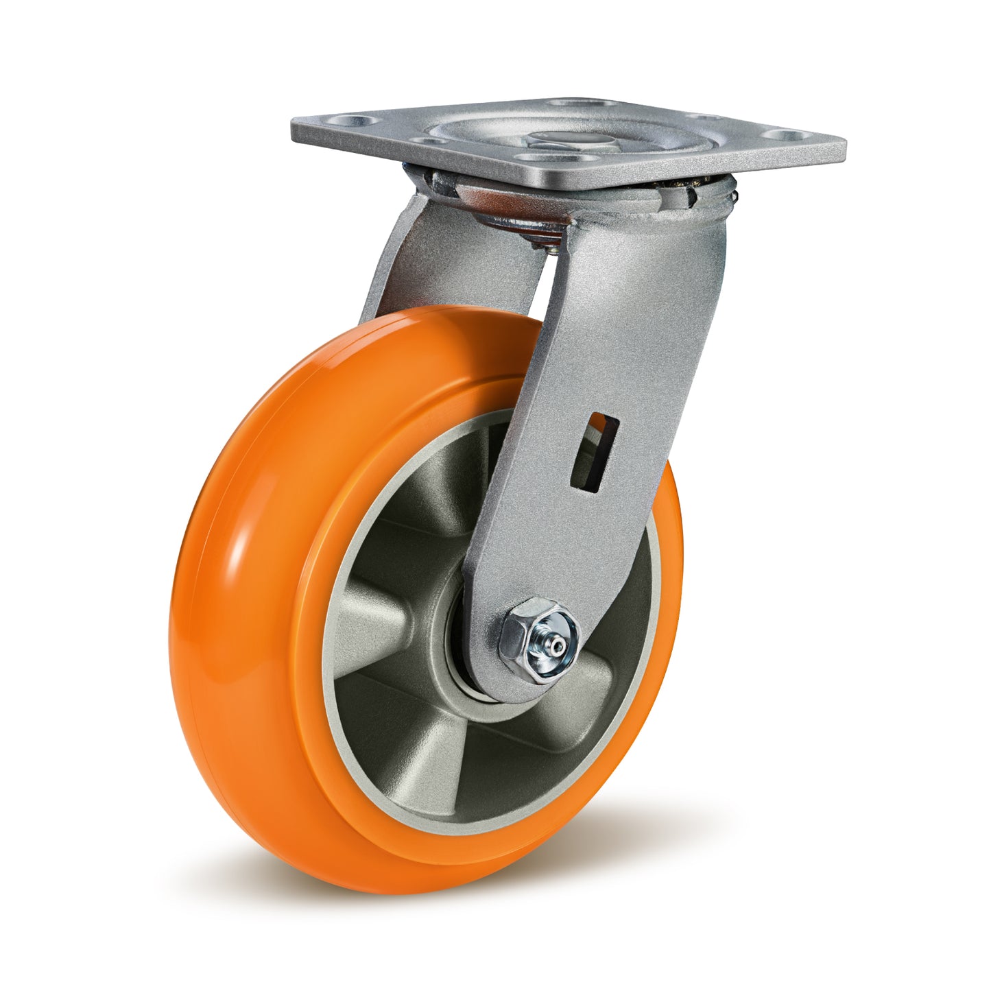 Crowned Tread Aluminum Core Thickened Polyurethane Casters for Industrial Swivel Caster Wheels for Cart Toolbox