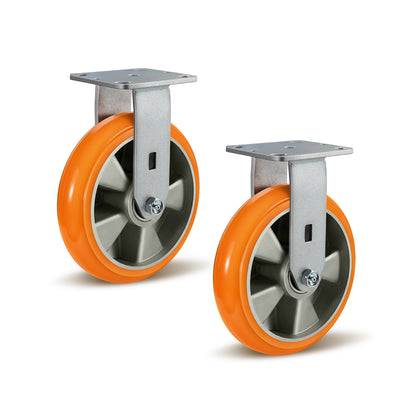 Crowned Tread Aluminum Core Thickened Polyurethane Casters for Industrial Swivel Caster Wheels for Cart Toolbox