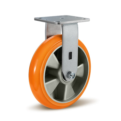 Crowned Tread Aluminum Core Thickened Polyurethane Casters for Industrial Swivel Caster Wheels for Cart Toolbox