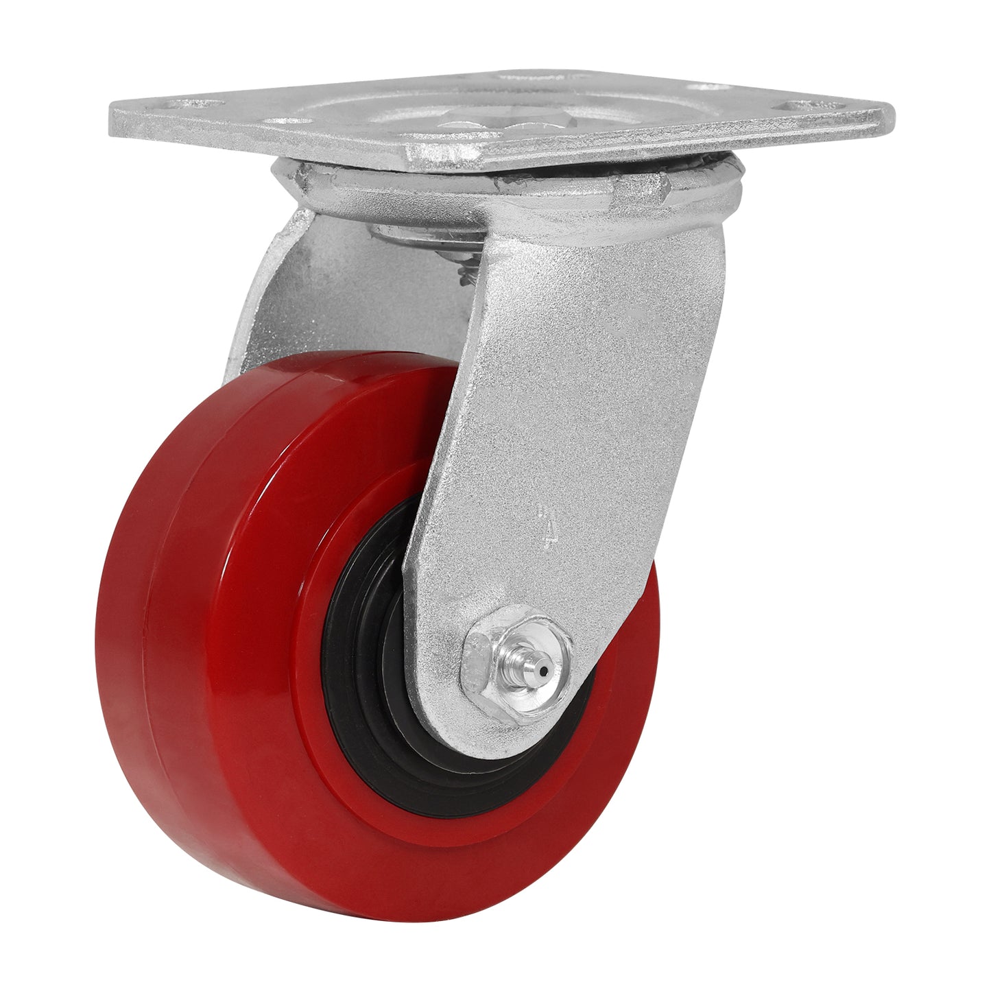 Polyurethane Tread on Polypropylene Core (RED) Heavy Duty Casters with 1200lbs Capacity, Widely Used in Platform Trucks, Furniture, Workbench, Tool Box   You