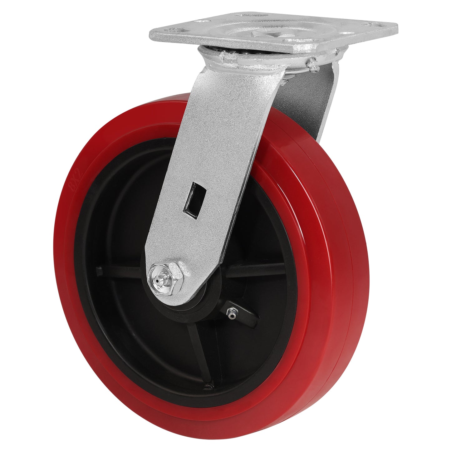 Polyurethane Tread on Polypropylene Core (RED) Heavy Duty Casters with 1200lbs Capacity, Widely Used in Platform Trucks, Furniture, Workbench, Tool Box   You